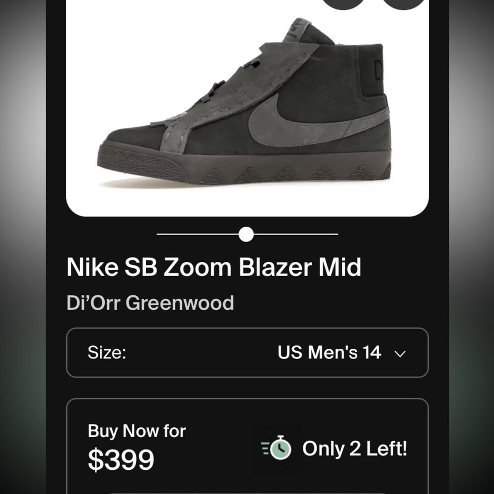 Nike Gray Athletic Shoes with Retro Basketball Style - Picture 2 of 2